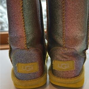 UGG girl boots rainbow glitter winter boot size 5 small girls